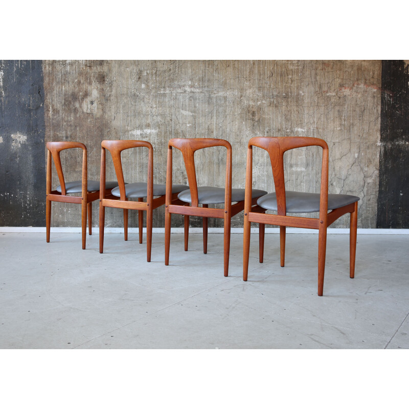 Lot de 4 Chaises à repas en teck "Juliana" vintage de Johannes Andersen pour Uldum Møbelfabrik - 1960