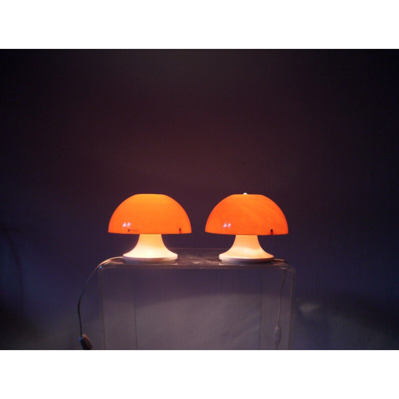 Vintage pair of Luigi Massoni Lamp for Guzzini - 1960s