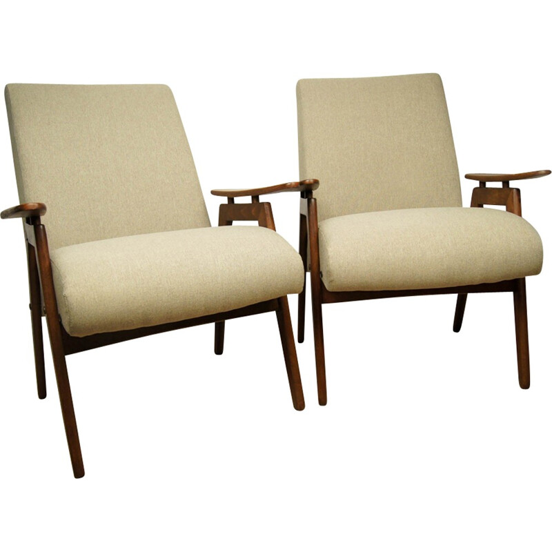 Pair of Model 6950 Armchairs by Jaroslav Smidke for Ton - 1960s