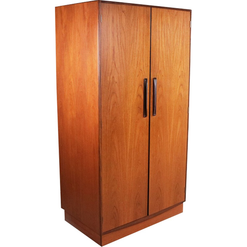 Vintage danish G Plan Fresco double gentlemans teak wardrobe - 1970s