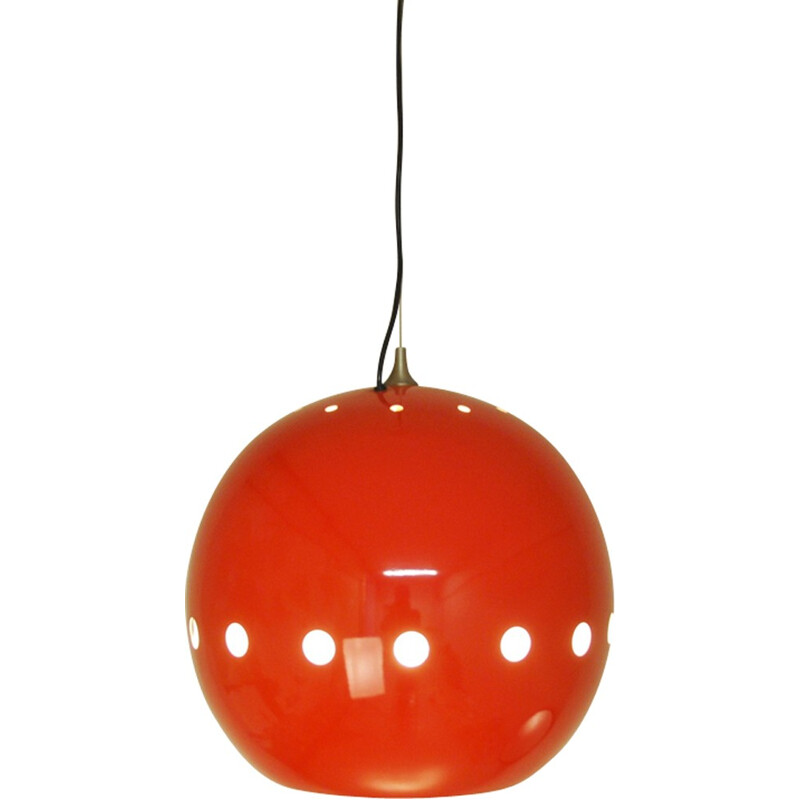 Vintage red pendant lamp by Goffredo Reggiani for Artimeta, 1970