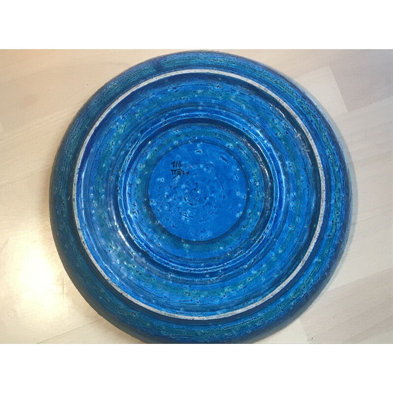 Vintage blue bowl by Aldo Landi - 1950s