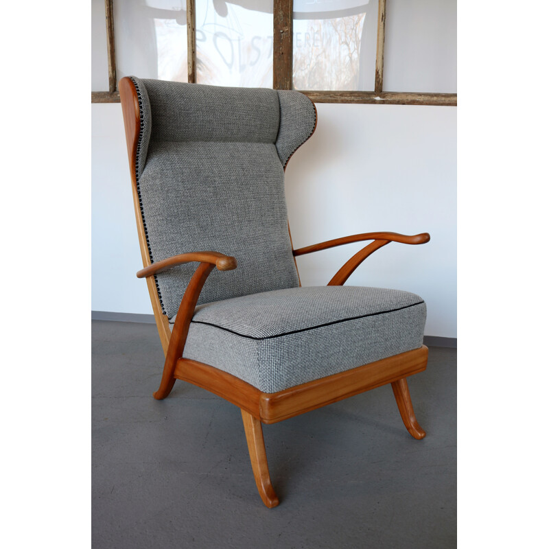 Wingback Armchair by Karl Nothhelfer for Schörle & Gölz - 1950s