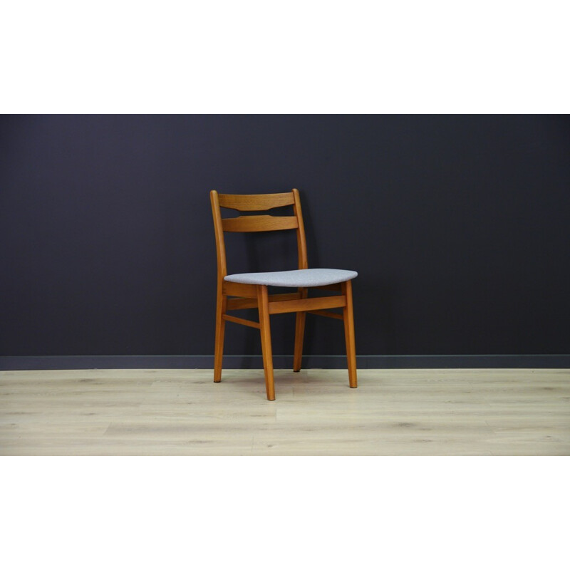 Vintage danish grey chair in teak - 1960s