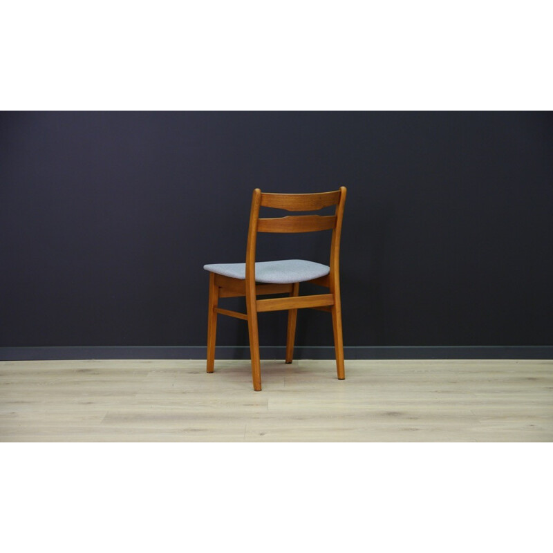 Vintage danish grey chair in teak - 1960s