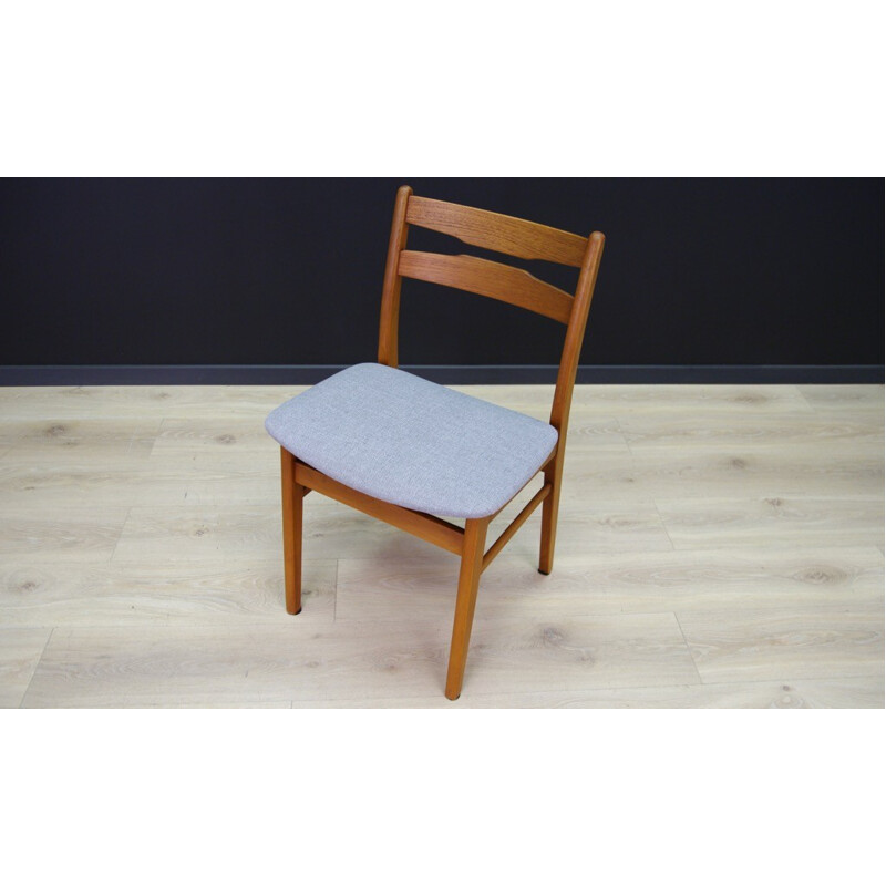 Vintage danish grey chair in teak - 1960s