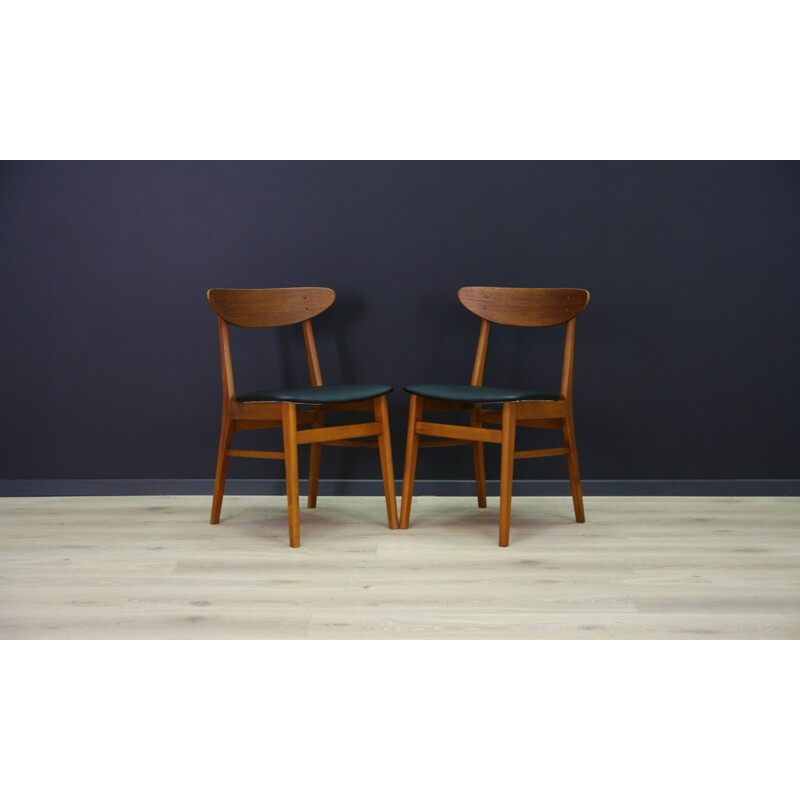 Paire de chaises vintages danoises en teck - 1960