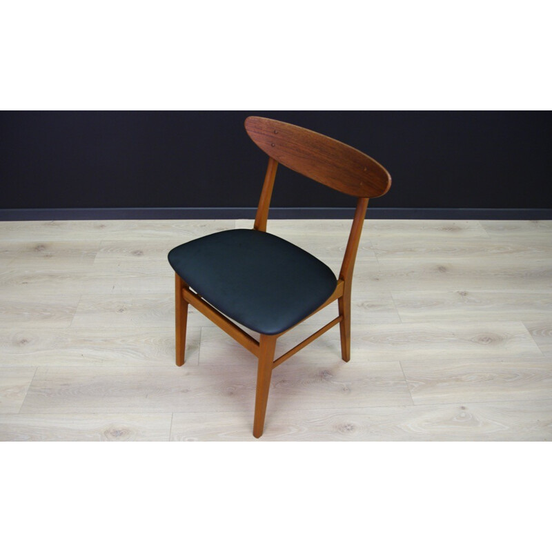 Pair of vintage danish teak chairs - 1960s