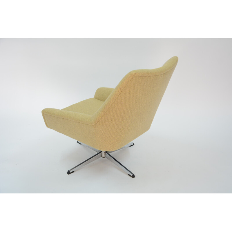 Vintage eastern yellow swivel armchairs - 1970s