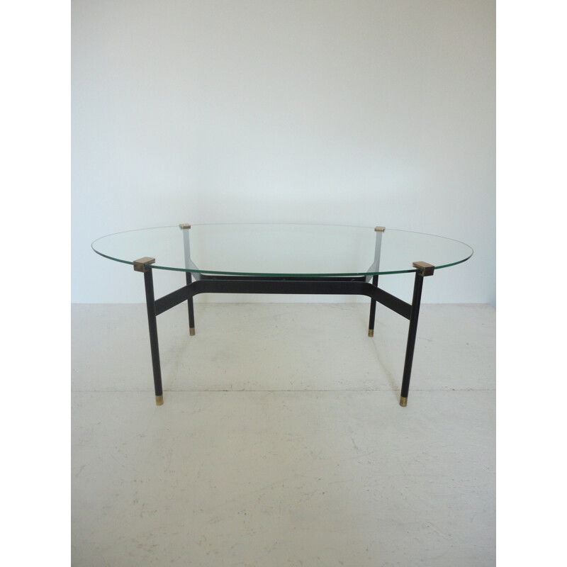 Coffee Table in metal, brass, bronze, Gerard GUERMONPREZ - 1960s