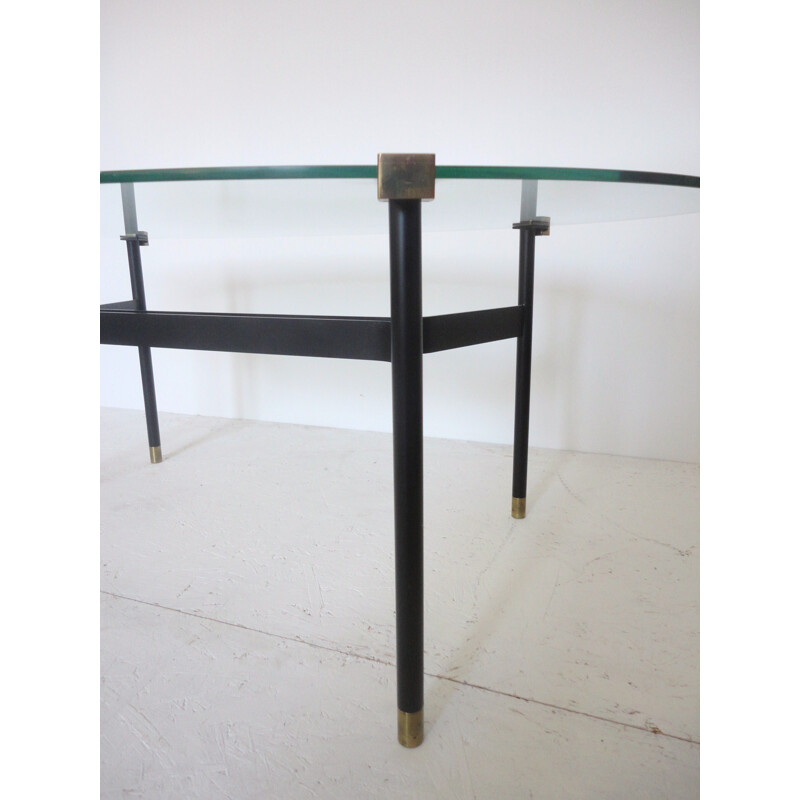 Coffee Table in metal, brass, bronze, Gerard GUERMONPREZ - 1960s