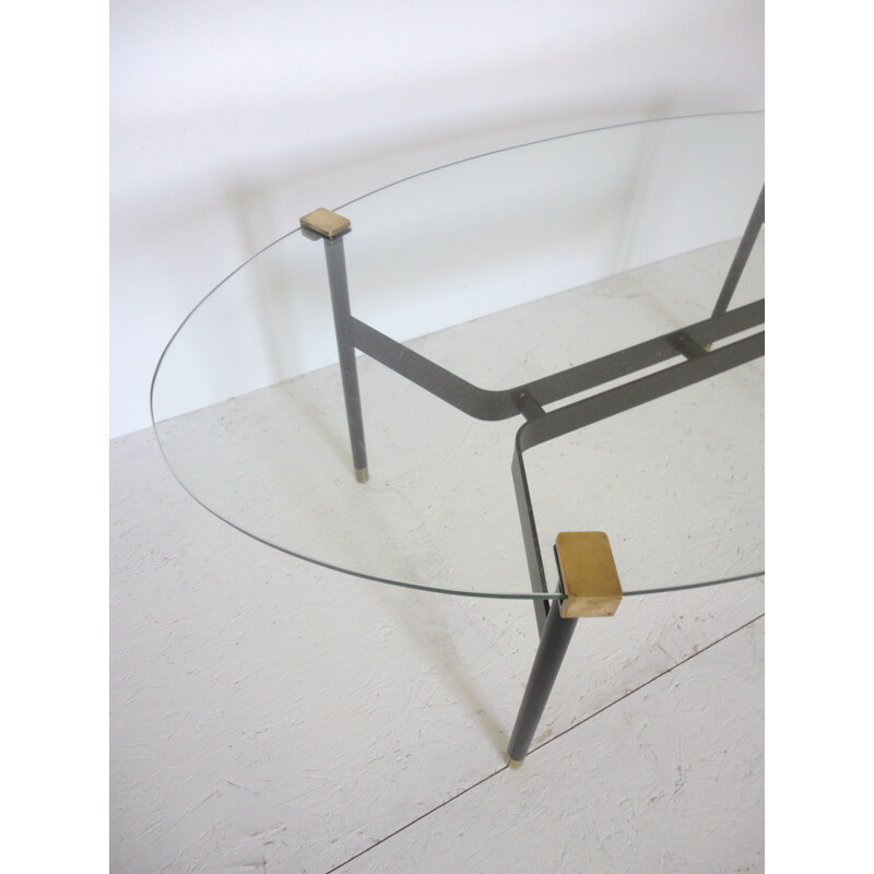 Table basse en métal, laiton et bronze, Gerard GUERMONPREZ - années 50