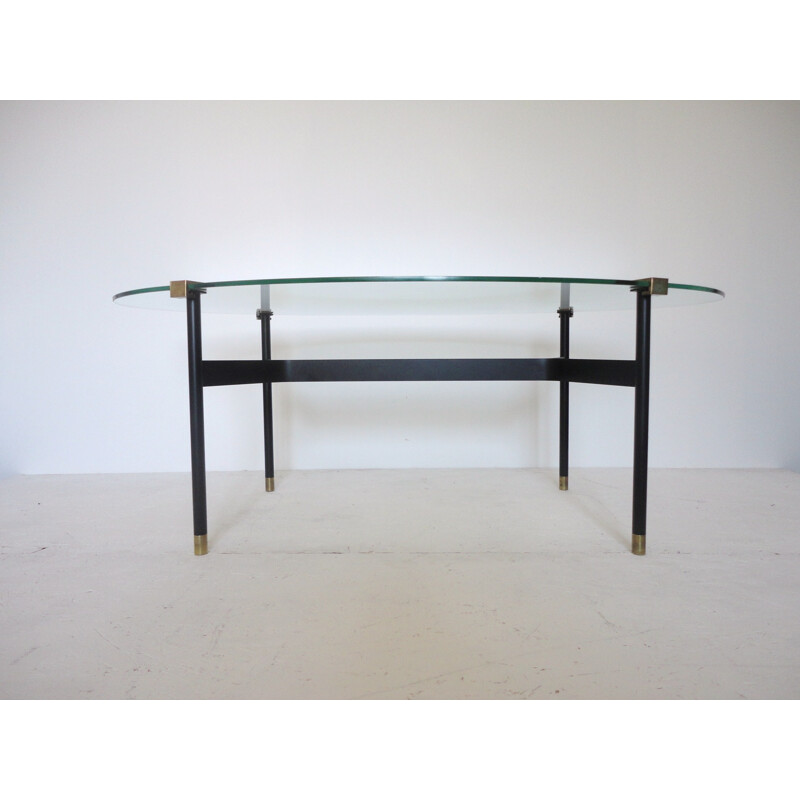 Coffee Table in metal, brass, bronze, Gerard GUERMONPREZ - 1960s