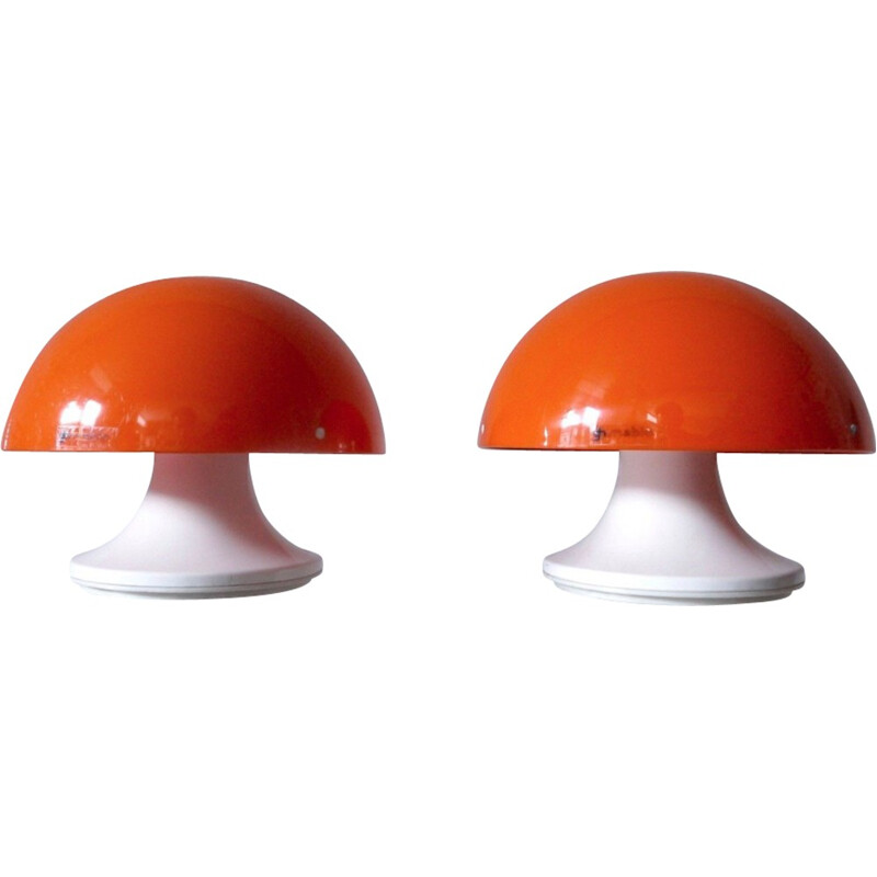 Vintage pair of Luigi Massoni Lamp for Guzzini - 1960s