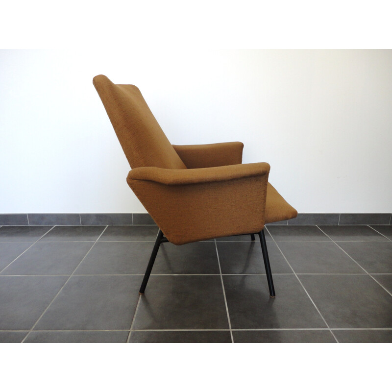 Brown "SK660" armchair, Pierre GUARICHE - 1950s