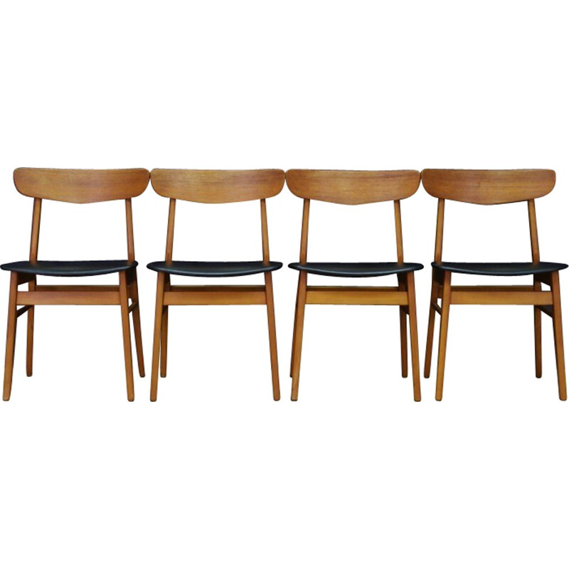 Scandinavian design teak dining chairs - 1960s