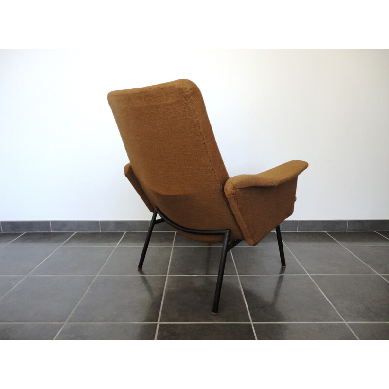 Brown "SK660" armchair, Pierre GUARICHE - 1950s