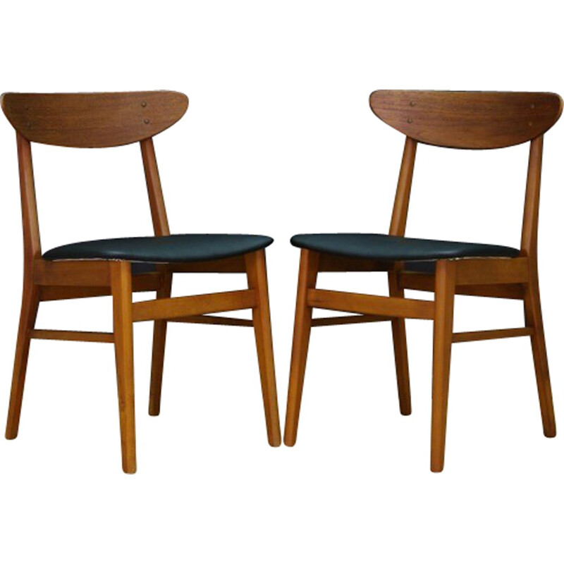 Paire de chaises vintages danoises en teck - 1960