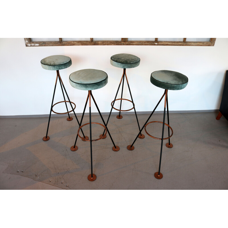 Vintage set of 4  Bar Stools - 1960s