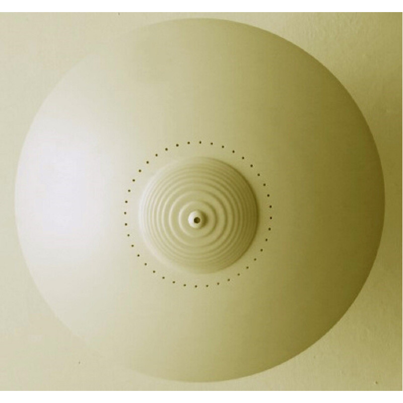 Plafonnier à disque blanc par Luxo - 1970