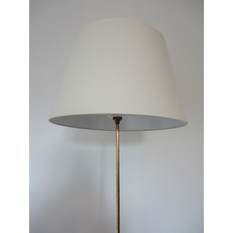 Floor lamp with 3 feets in metal and brass - 1950s