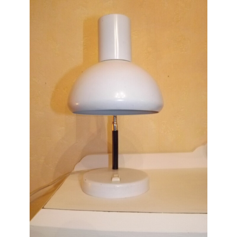 Flexible articulated mid-century metal desk lamp white - 1950s