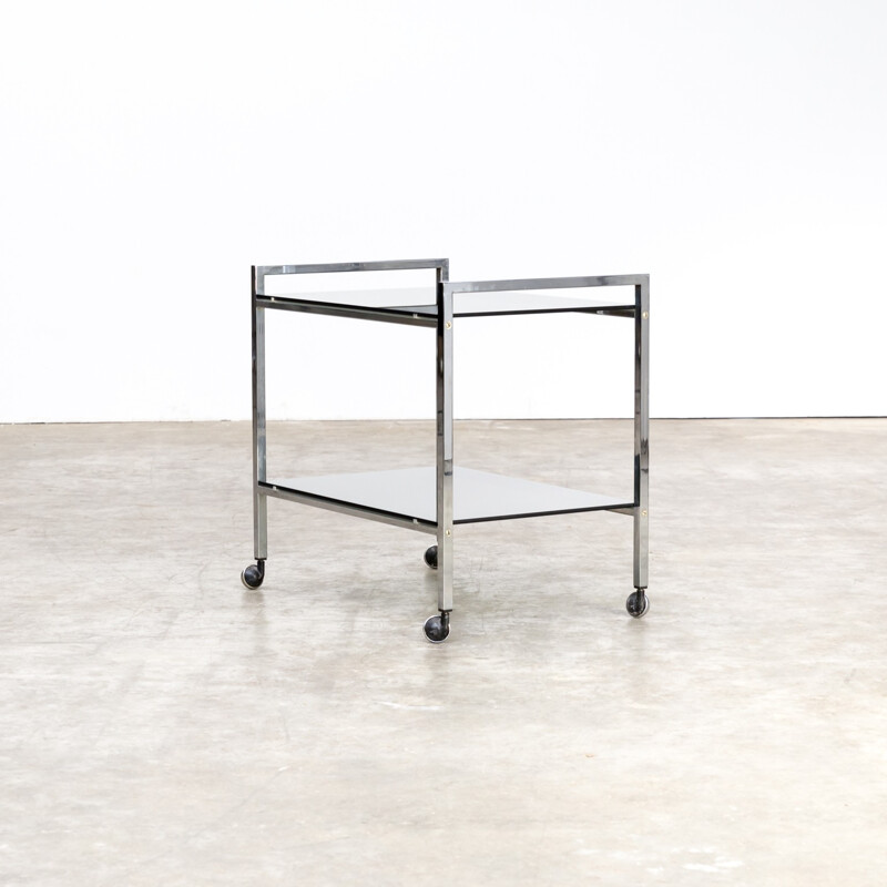 Mid century metal and glass serving trolley - 1960s