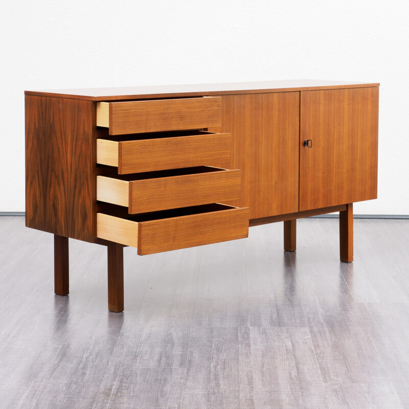 Small mid-century walnut sideboard - 1960s