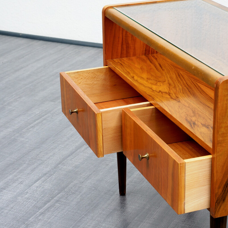 Small mid-century dresser in caucasian walnut - 1960s