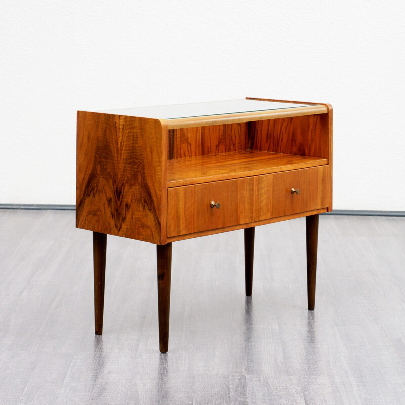 Small mid-century dresser in caucasian walnut - 1960s