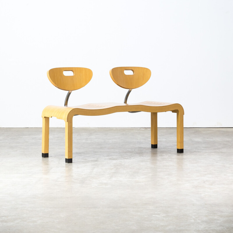 Mid-century double seat bench by Ruud Jan Kokke for Kembo - 1960s