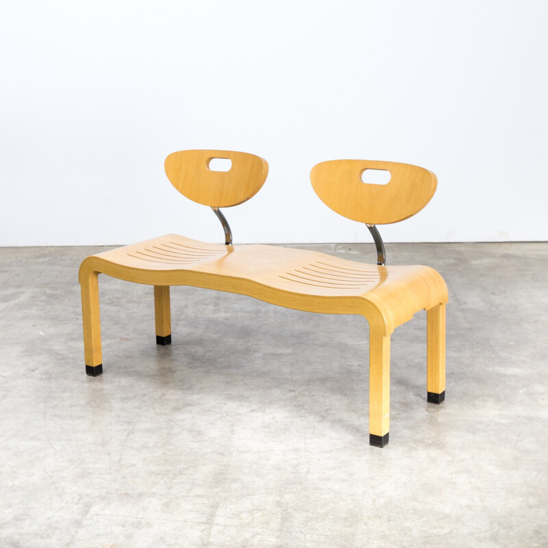 Mid-century double seat bench by Ruud Jan Kokke for Kembo - 1960s