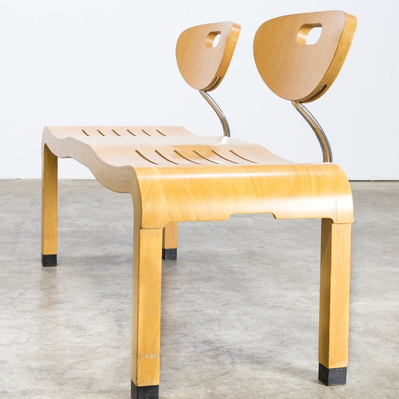 Mid-century double seat bench by Ruud Jan Kokke for Kembo - 1960s