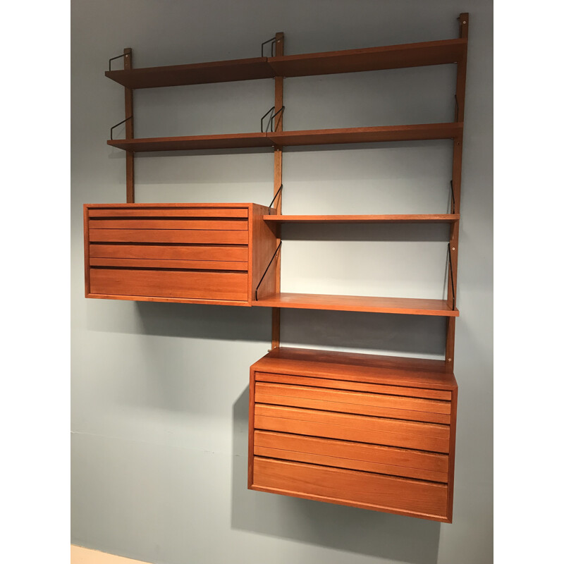 Mid-century teak wall unit by Poul Cadovius - 1960s