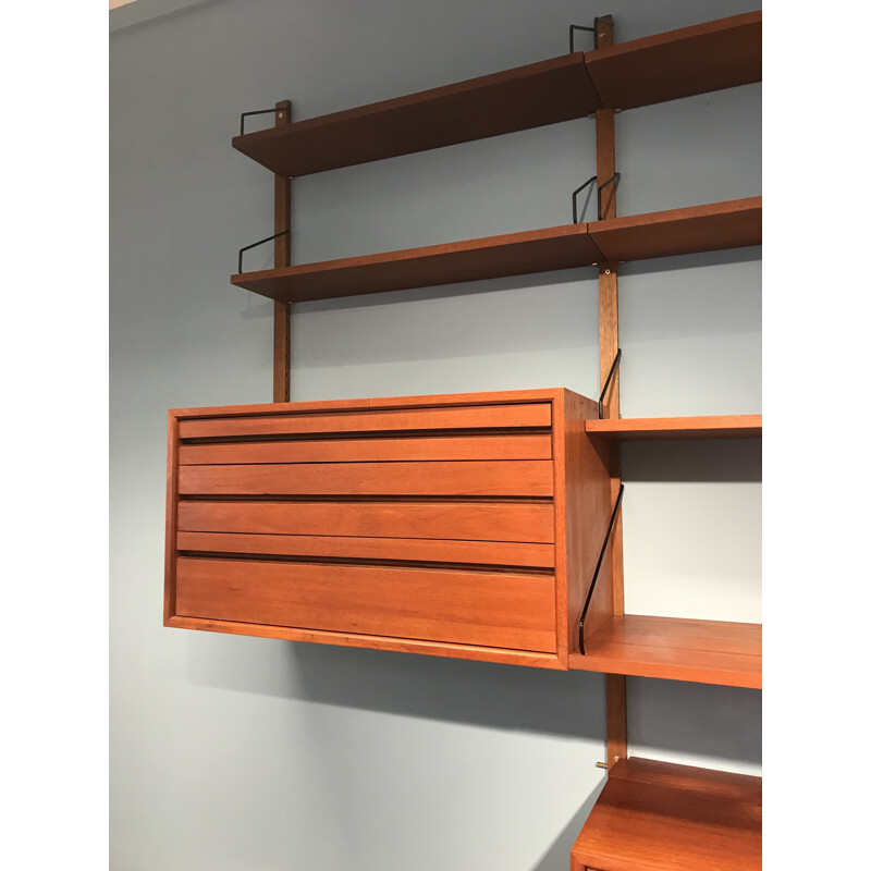 Mid-century teak wall unit by Poul Cadovius - 1960s