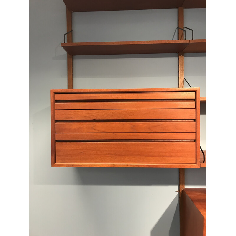 Mid-century teak wall unit by Poul Cadovius - 1960s