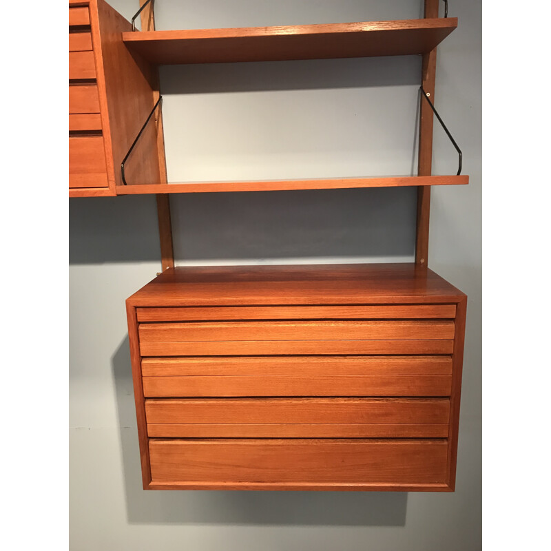 Mid-century teak wall unit by Poul Cadovius - 1960s