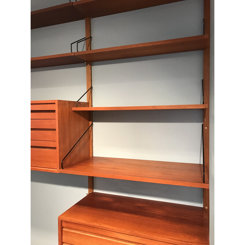 Mid-century teak wall unit by Poul Cadovius - 1960s