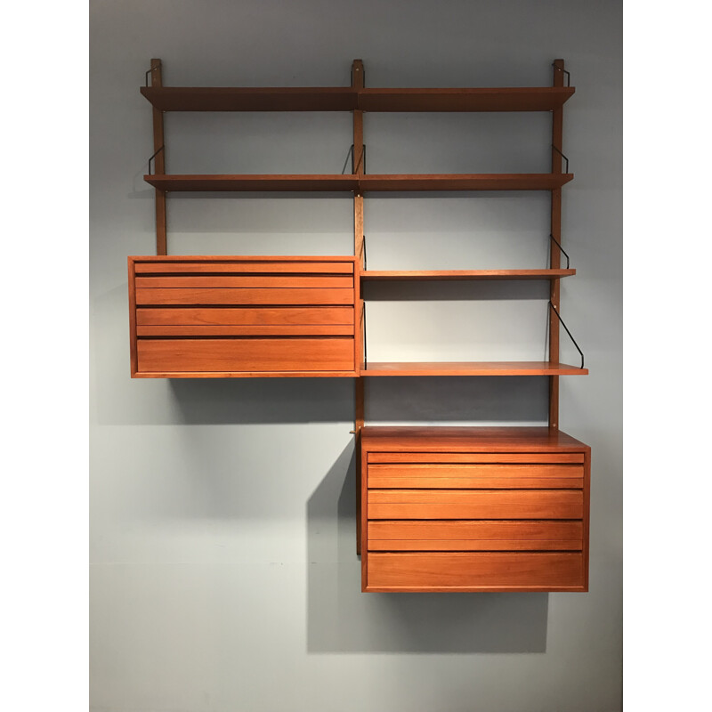 Mid-century teak wall unit by Poul Cadovius - 1960s