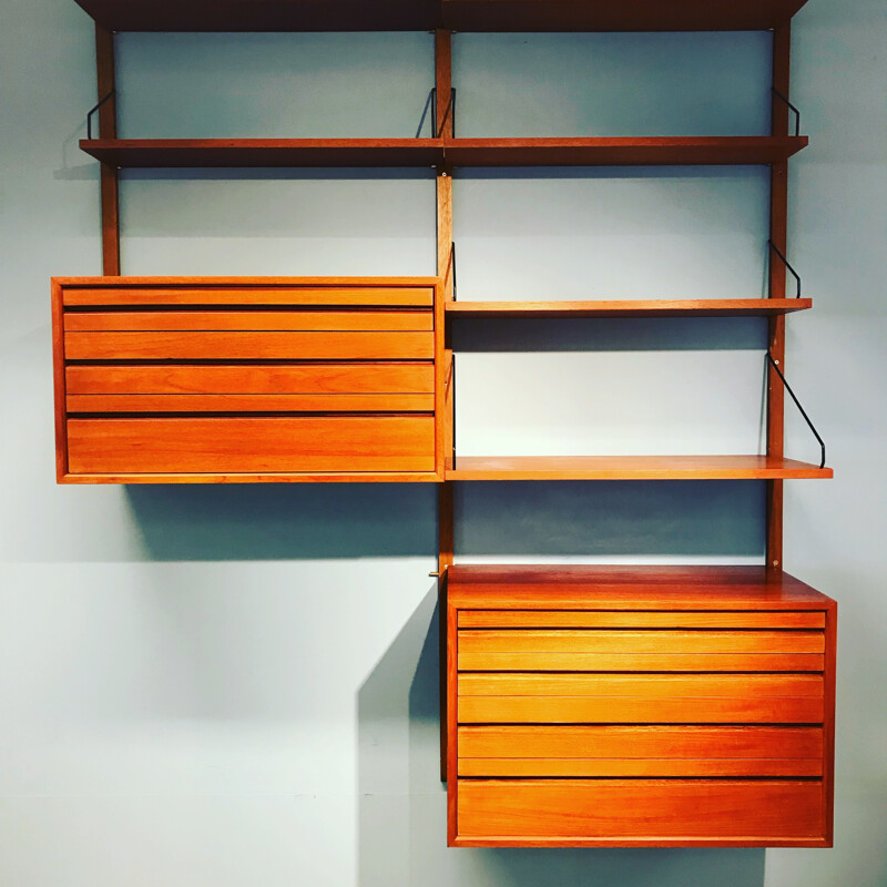 Mid-century teak wall unit by Poul Cadovius - 1960s