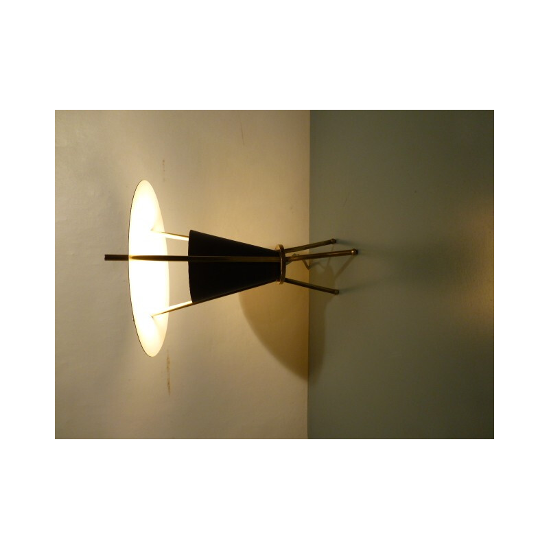 Mid-century modernist brass lamp - 1950s