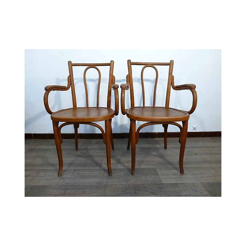 Pair of mid-century armchairs for Thonet - 1930s