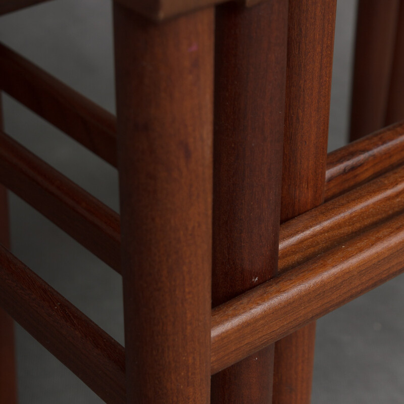 Set of 3 mid-century teak nesting tables - 1960s