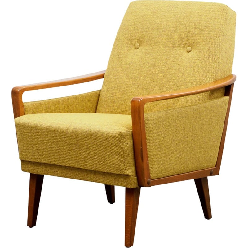 Mid-century easy chair with new upholstery - 1960s