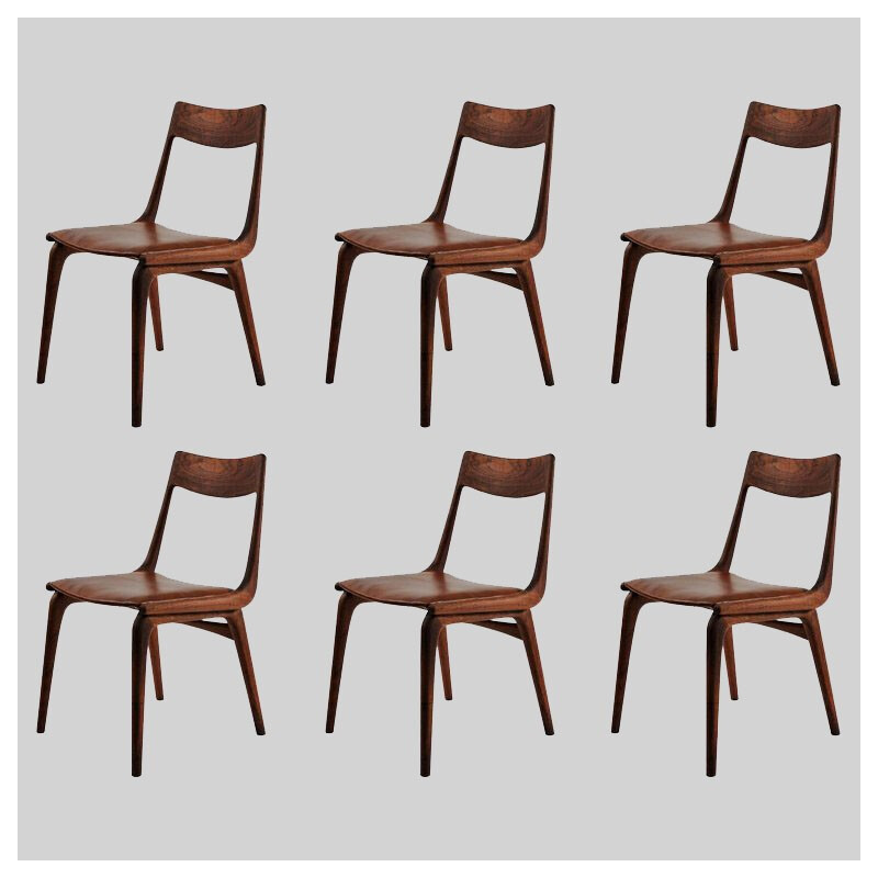 Set of Six mid-century chairs by Erik Christiansen - 1950s
