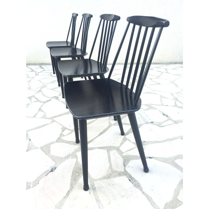 Suite de quatre chaises vintage de Folke Palsson - 1960