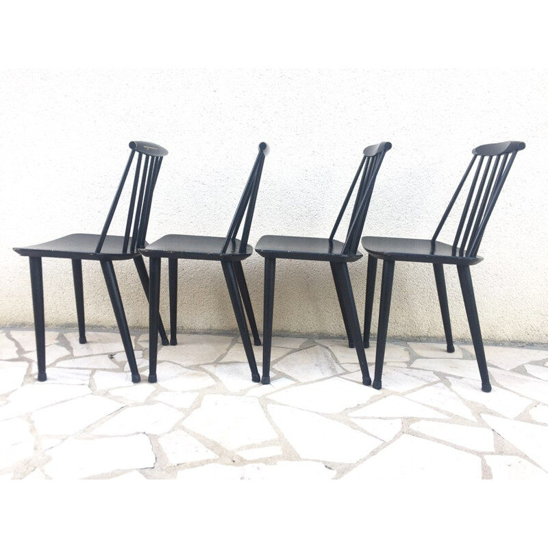 Set of 4 Mid-century Scandinavian chairs by Folke Palsson - 1960s