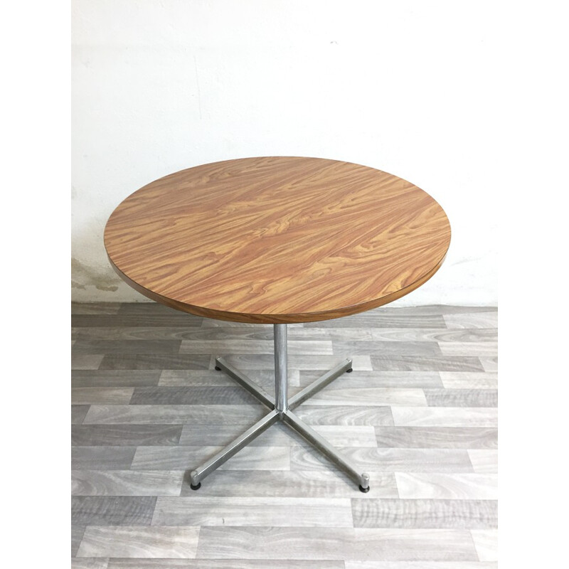 Mid-century Formica & chromed side table - 1970s