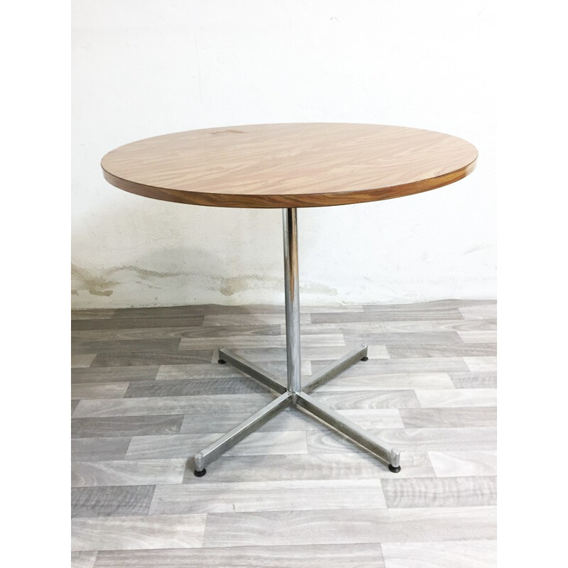 Mid-century Formica & chromed side table - 1970s