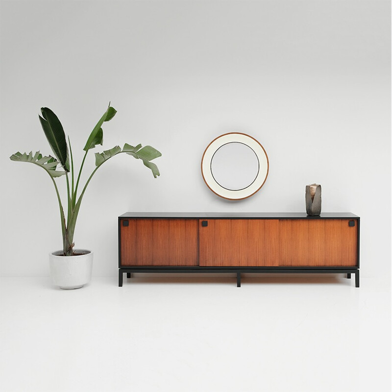 Vintage Black Sideboard by Alfred Hendrickx for Belform - 1960s